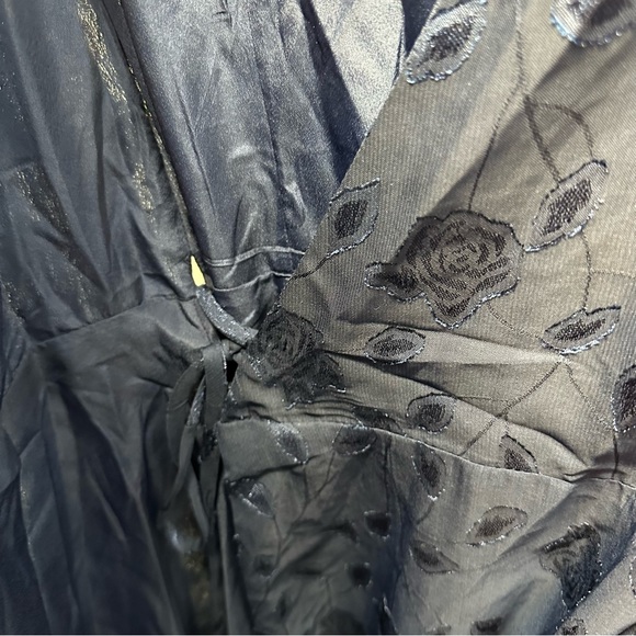 Lulus Evening of Elegance Navy Blue Floral Jacquard Wrap Midi Dress - Picture 14 of 14